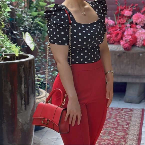 Red women crossbody bag - Picture 2 of 6